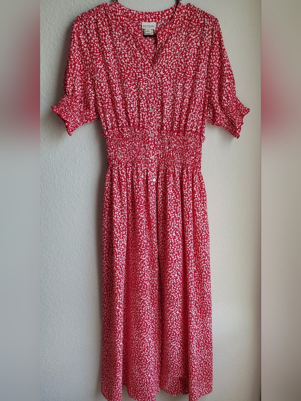 Enfocus Studio Red Floral Maxi Dress